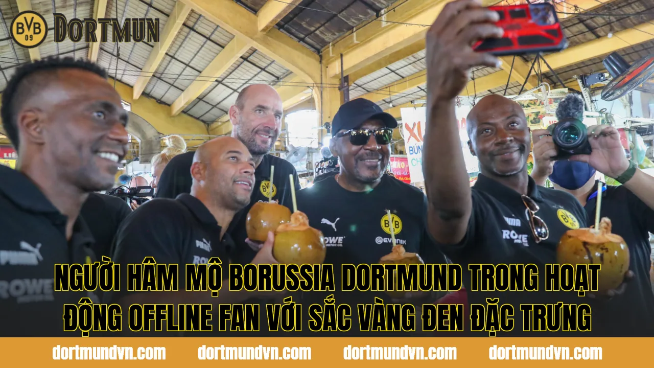 Người hâm mộ Borussia Dortmund trong hoạt động offline fan với sắc vàng đen đặc trưng