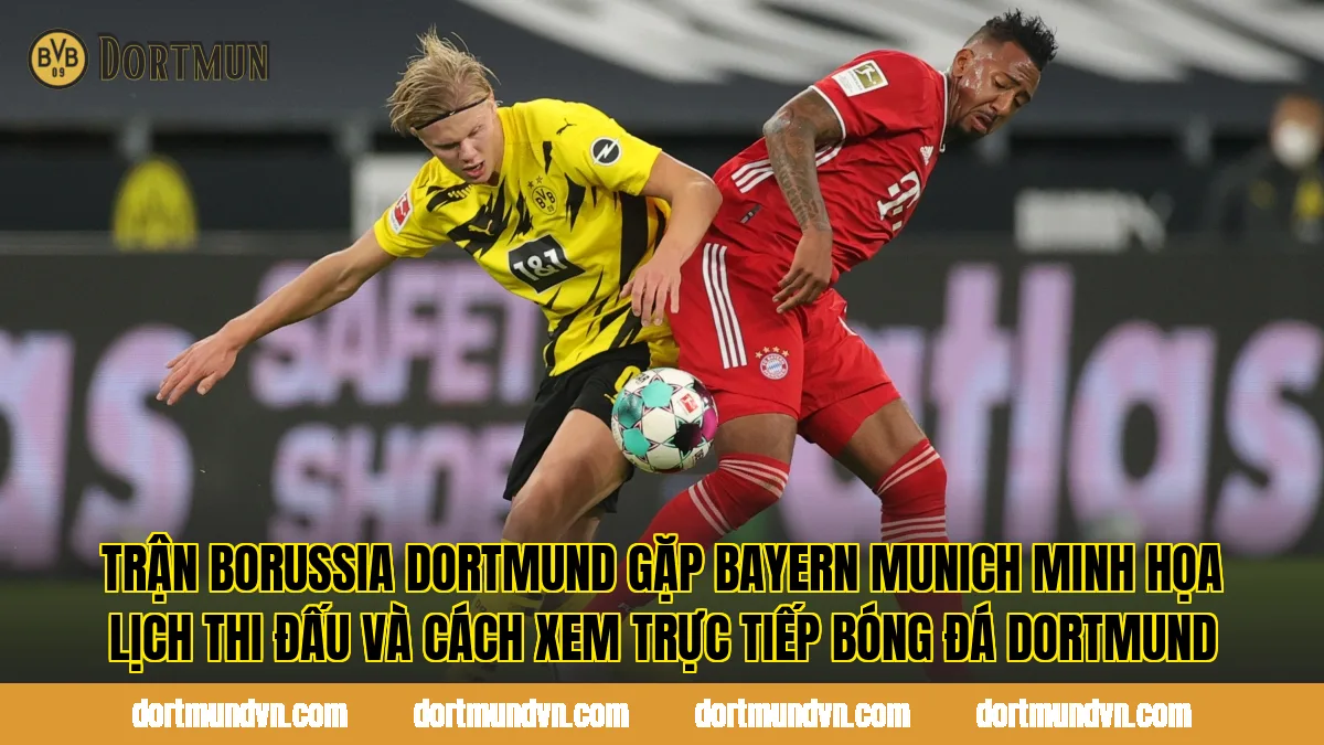 Trận Borussia Dortmund gặp Bayern Munich minh họa lịch thi đấu và cách xem trực tiếp bóng đá Dortmund