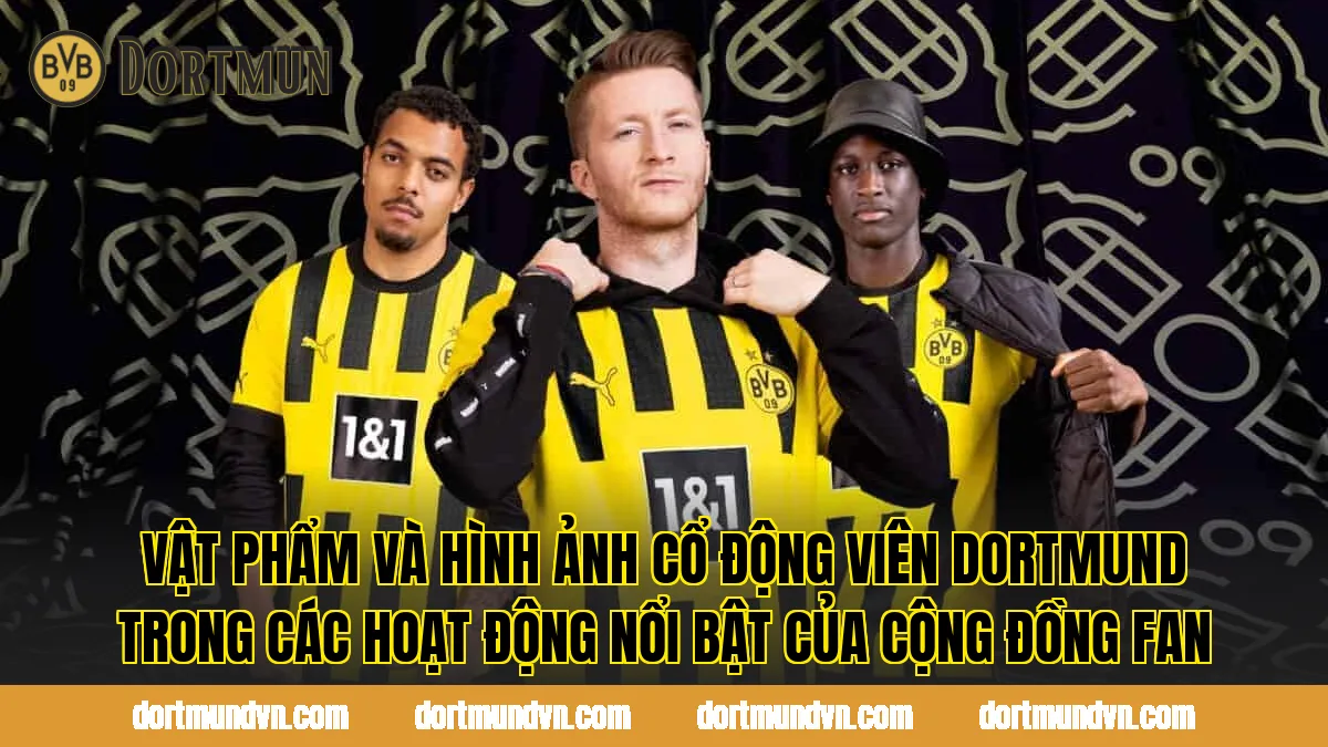 Vật phẩm và hình ảnh cổ động viên Dortmund trong các hoạt động nổi bật của cộng đồng fan