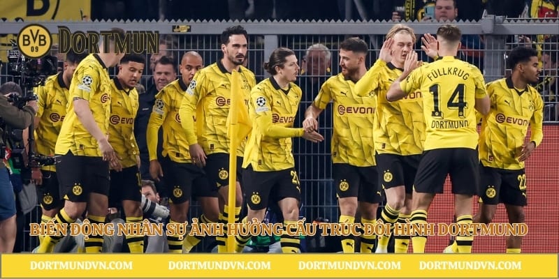 Biến động nhân sự ảnh hưởng cấu trúc đội hình Dortmund