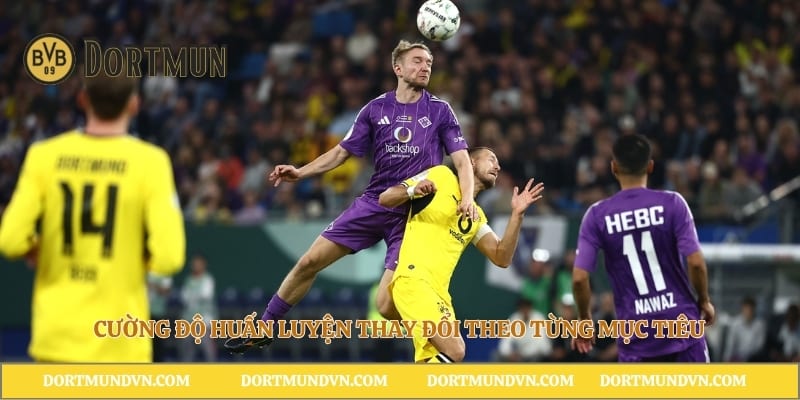 Cường độ huấn luyện thay đổi theo từng mục tiêu