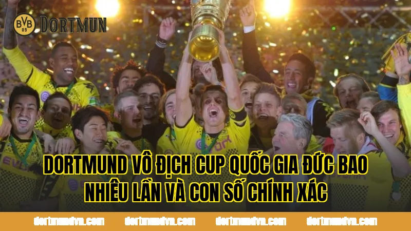 Dortmund vô địch cup quốc gia Đức bao nhiêu lần và con số chính xác