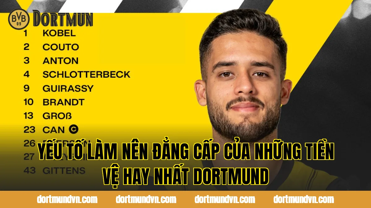 Yếu tố làm nên đẳng cấp của những tiền vệ hay nhất Dortmund